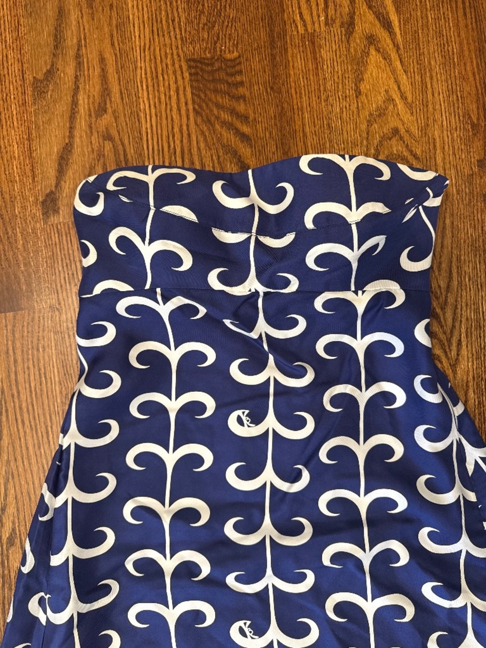 Vintage CK Bradley New York Strapless Silk Cocktail Dress Size 6